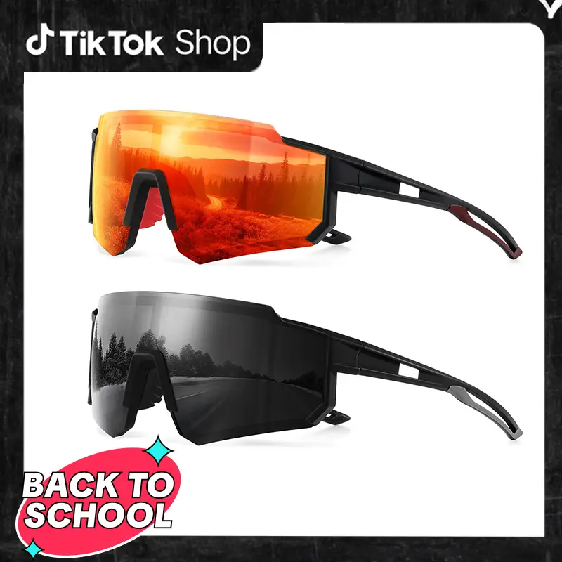 【Fallfreshness】TURBOPEP 2 Pairs Professional Sports Sunglasses, Windproof Polarized Sunglasses for Men and Women ,Fishing, Baseball, Running, Sports S