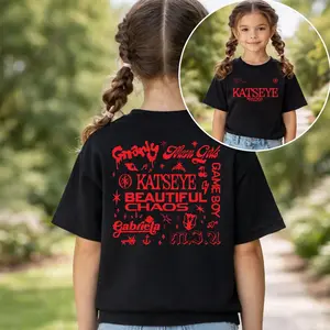 100% Cotton Kpop Katseye T-shirt For Girls & Adults, Chaos Tee, Katseye Kpop t-shirt, ,Gabriela perfect for Katseye fans