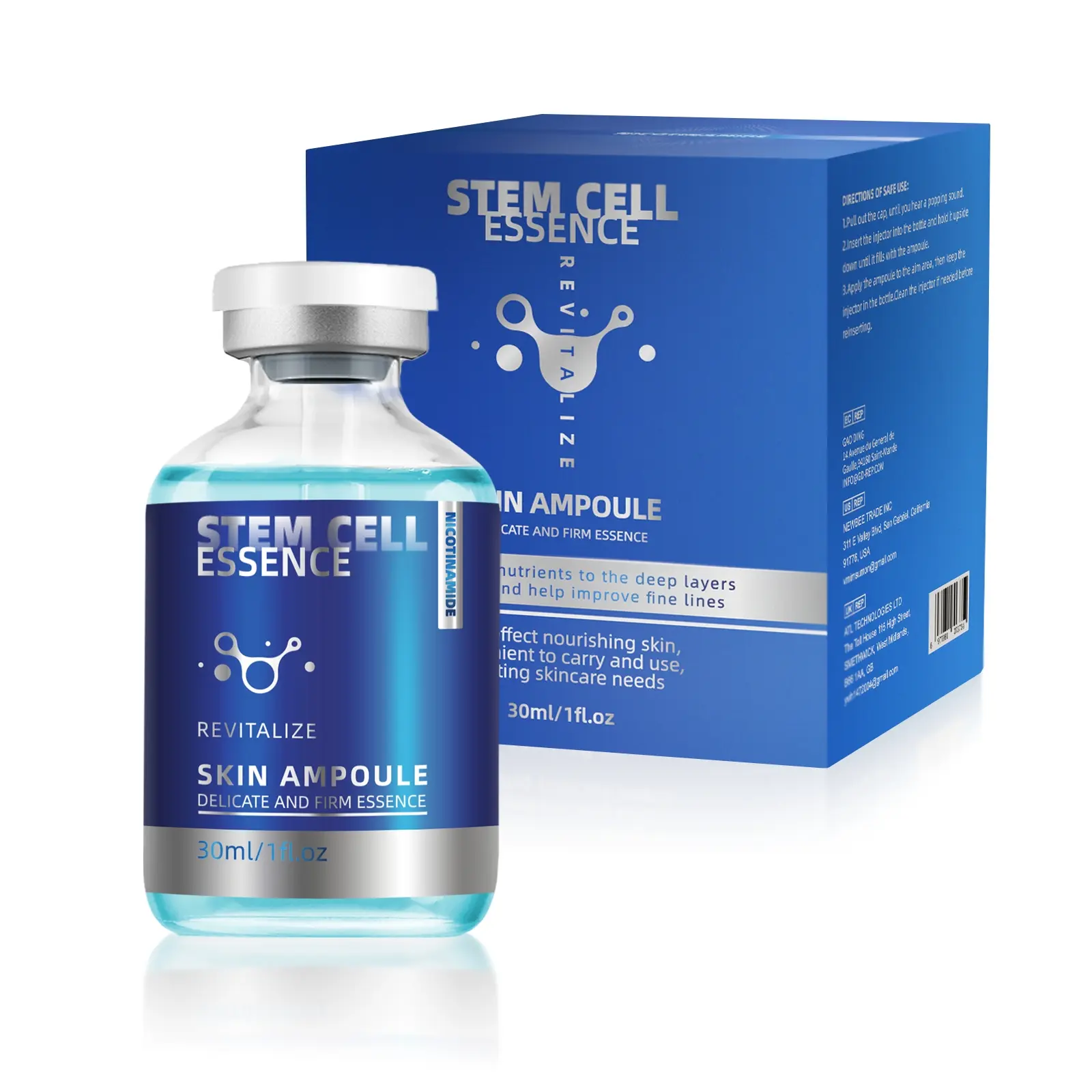 Facial Stem Cell Serum, Micro Needle Essence, Activating Serum, Tightening Facial Serum, Firming Face Serum, Anti Age Boost, Anti Aging Formula, Booster Serum, Youthful Skin, Use with Microneedle or Alone, Ampoule Facial Serum, Advanced Serums