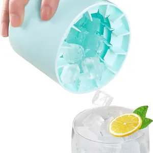 Ice Cube Molds, Cylindrical Ice Trays, Portable Ice Cube Makers, Push-Button Creative Ice Makers, Mini Ice Buckets for Crushing Ice, Mini Ice Cube Buckets for Freezers, Home Bar Accessories, Suitable for Making Whiskey, Cocktails, and Juices.