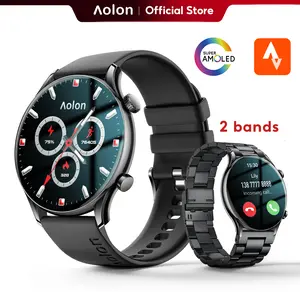 Aolon GTR3 Smartwatch — Stylish Spring Watch, 1.43" AMOLED HD display, AOD, heart rate monitoring, 110+ sports modes, waterproof, and up to 120-hour battery life. Compatible with iOS & Android, multiple colors, USB rechargeable, for Women & Men
