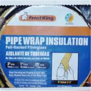212 MAIN Fiberglass Pipe Wrap, Foil Backed, SP42X-18 Model, Reduces Heat Loss, Acts as Vapor Barrier for Household Appliance Pipe Insulation