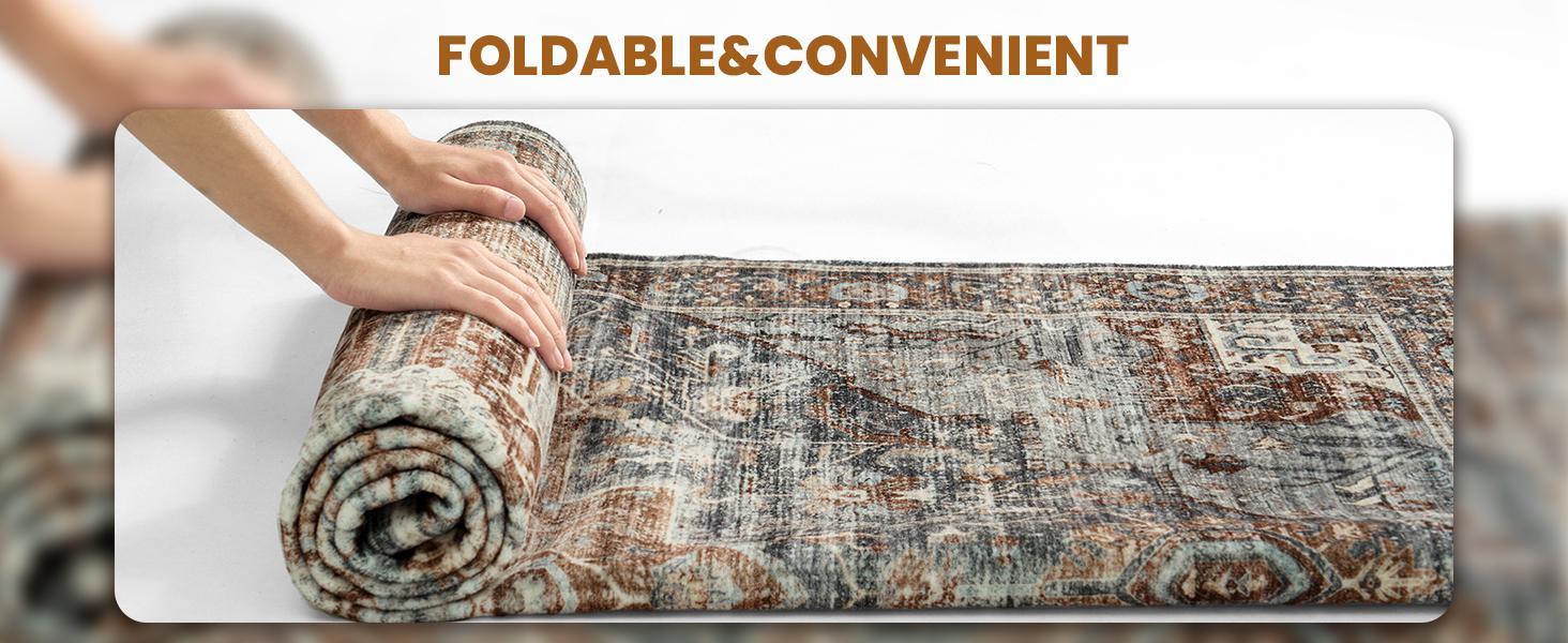 ComiComi Luxury Vintage Medieval Aesthetic Area Rugs For Living Room,Machine Washable, Water&Stain-Resistant, TPR With Non-Slip Backing, Hallway Runner Rugs for Bedroom, Kitchen, Perfect For Pets&Kids, Home Decoration, Decor Item, Dark Grey Rugs