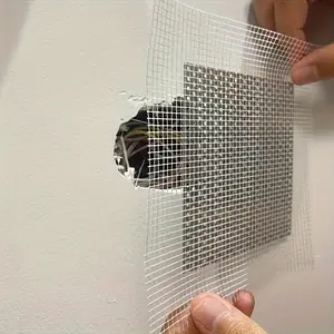 Self-adhesive mesh wall repair patches - Ideal for quick and easy application to holes and cracks in drywall and gypsum boards | Grid pattern, lightweight and durable | Perfect for walls and ceilings
