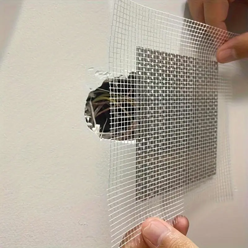 Self-adhesive mesh wall repair patches - Ideal for quick and easy application to holes and cracks in drywall and gypsum boards | Grid pattern, lightweight, durable and Heavy Duty | Perfect for walls and ceilings