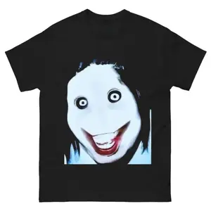 Jeff The Killer T-shirt Creepypasta Horror Meme Graphic Dark Internetcore Y2K Men Women Tee Oversized Short Sleeve