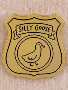 Cartoon Duck Design Enamel Brooch, Multifunctional Zinc Alloy Fashion Accessory, Perfect for Bags, Clothing, Hats, Unique Design, Silly Goose