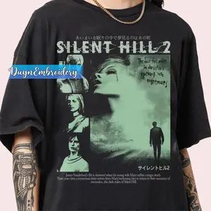 SILENT HILL 2 VINTAGE GRAPHIC TEE, Silent Hill 2 Shirt, Silent Hill Video Game Tee, Horror Game Retro Shirt, James Sunderland Shirt, Silent Hill Merch, Konami Silent Hill Shirt, Gaming Nostalgia Shirt
