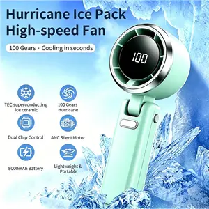 Portable handheld turbofan -5-speed, multi angle, freely adjustable rechargeable mini personal handheld fan for blowing cold air, battery powered travel essentials, beach vacations, women's gifts, men's gifts Silent Fan Silent Operation Fan