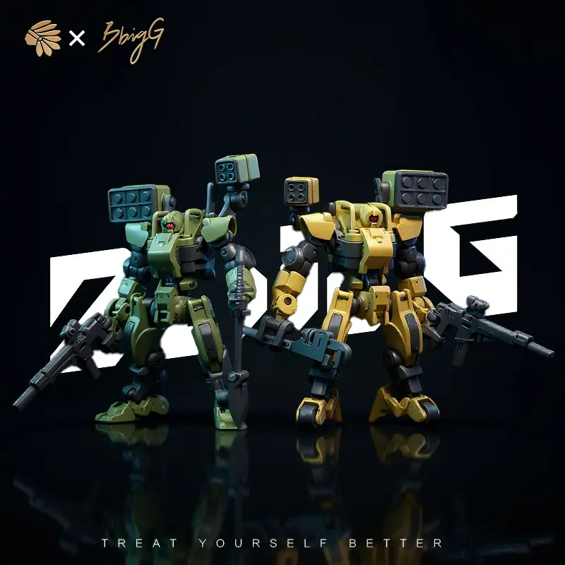 Dual Team 2.76in/7cm Mini Mechanical Mech Model Kit, Mecha Assembly Model, High Mobility Precision Engineering, Modular Equipment Accessories, Industrial Army Aesthetic, DIY Engineering Model, DIY Collectible Model