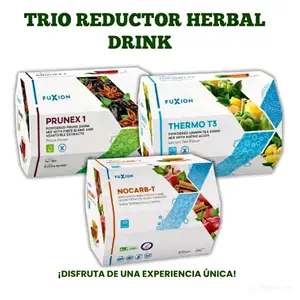 Trio Reductor Fuxion: PRUNEX1, NOCARB-T, THERMO T3, Tea Herbal Natural