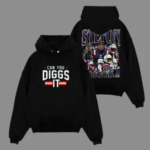 Stefon Diggs 'Can U Diggs It' For Patriots Nation Cotton Hoodie Sweatshirt T-Shirt (Made In US), Diggy Fans Outfit, Patriots Game Day Outfits, Gift For Football Fans, Football Graphic Hoodie