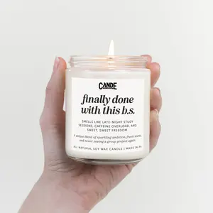 Graduation Gift Candle – Funny Scented Soy Candle for Grads - College Graduation Gift for Her or Him