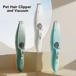 Pet Hair Clipper Vacuum Dog Paw Trimmer,LED Light,Low Noise USB Rechargeable,Waterproof Pet Hair Shaver for Dogs and Cats,Perfect for grooming paws, ears, eye and sensitive areas