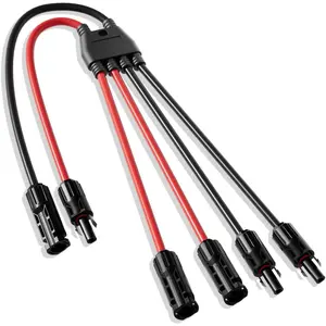 Solar Panel Connector Kit with Y Branch Adapter Cable MFF and FMM Plugs for Parallel Series PV System Installation Tool Set Waterproof