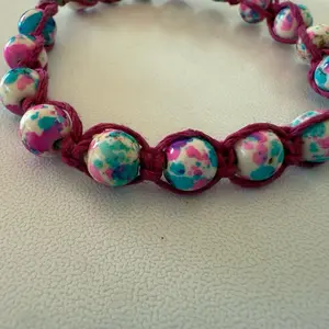 Pink splatter bracelet