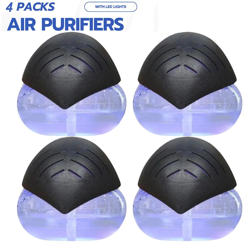 Black Portable Air Purifier with Water Filter, LED Night Light, Essential Oil Aroma Diffuser, Humidifier & Revitalizer - Aromatizes Tropical, Eucalyptus & Pine Scents, Relieves Smoke/Pet Odors for Home, Office