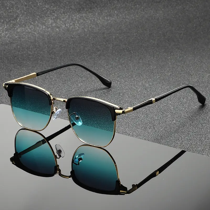Men's Vintage Square Metal-Frame Sunglasses, Fashion Eyewear Accessories, Ideal Father's Day Gifts for Him, Men's Accessories, Mens Gifts