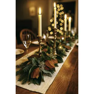 Magnolia, Fir & Seed Euc Garland | 4 ft, 6 ft, 10 ft | Christmas Collection, Christmas Décor & Weddings, Christmas Centerpieces (TK)