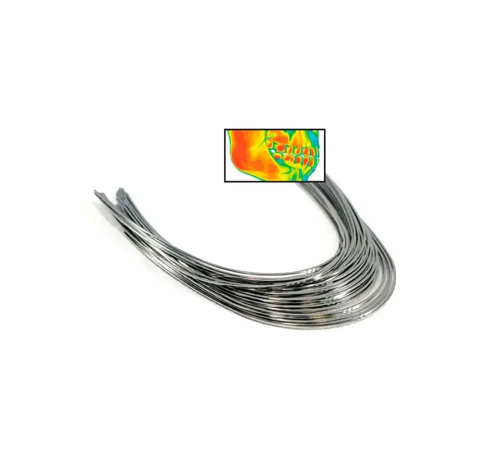 Heat-Activated Nickel Titanium Arches Rectangular – NATURAL Form – Pack x 10pcs
