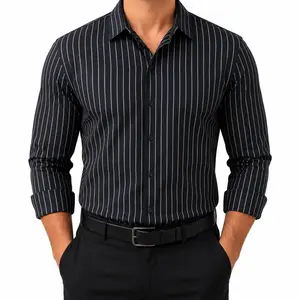 Royaura Long Sleeve Thickened Stretch Shirt Longsleeves Blouse Striped Outdoorfun,Menswear,Father's Day gift,Tiktok shop deals,Gifts for him,Valentines day outfit Casual Crew Neck Casual Classy Fashion