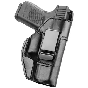 IWB Full-Grain Leather Holster — Fits Glock 19, 19X, 26, 23, 32 (Gen 3–5) and Glock 27, 33 (Gen 3–4), Glock 44 & 45 — Right-Hand Carry — Note: Subcompact Models (26/27/33) Sit ~1.1" Deeper in Holster