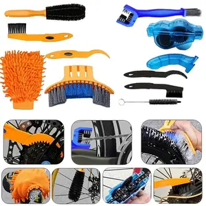 Quick Release Bike Chain Cleaner Brush Kit: Universal Chain Scrubber for Mountain & Road Bikes, Anti-Scratch Design, Efficient Degreasing, Anti-Rust, Lubrication & Maintenance Tool Set.
