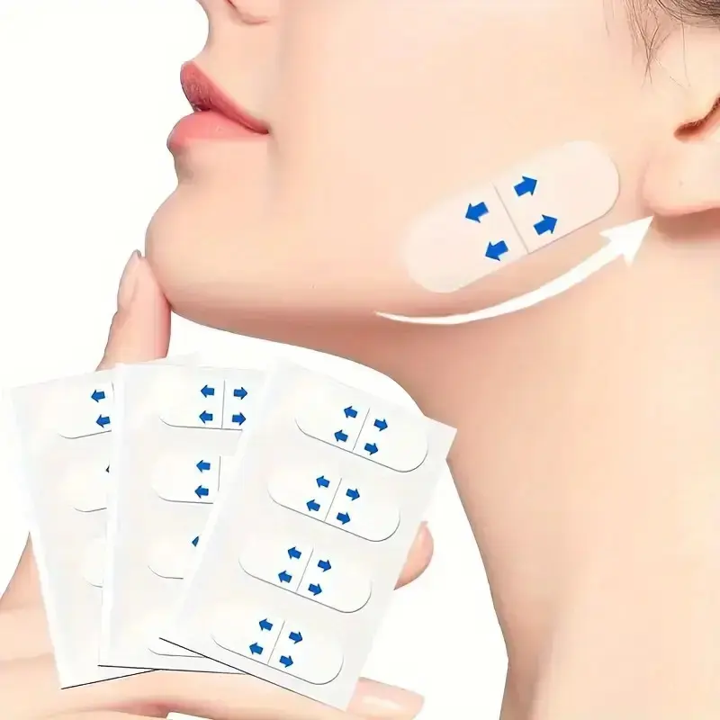 40pcs Ultra-Thin Invisible Facial Patches, Eye, Chin, Neck, Waterproof Transparent Shaping Strips, Lifting Skincare Tool, Face Sculpt Tool, Lightweight, Double Chin Reducer, Facial Care Tools