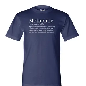 Men's Motophile Definition Apex T-Shirt - Fitted, Short-Sleeve, Round Neck, Traditional Cotton Yarn Fabric, Medium-Length, Casual Summer, Union-Made in USA, Motorcycle Tops