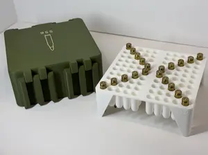 Layer51 3D Printed Plastic Storage Box for 5.56/.223 with Removable Tray Insert BoxLoc Organizer by Layer51 Free Keychain Included