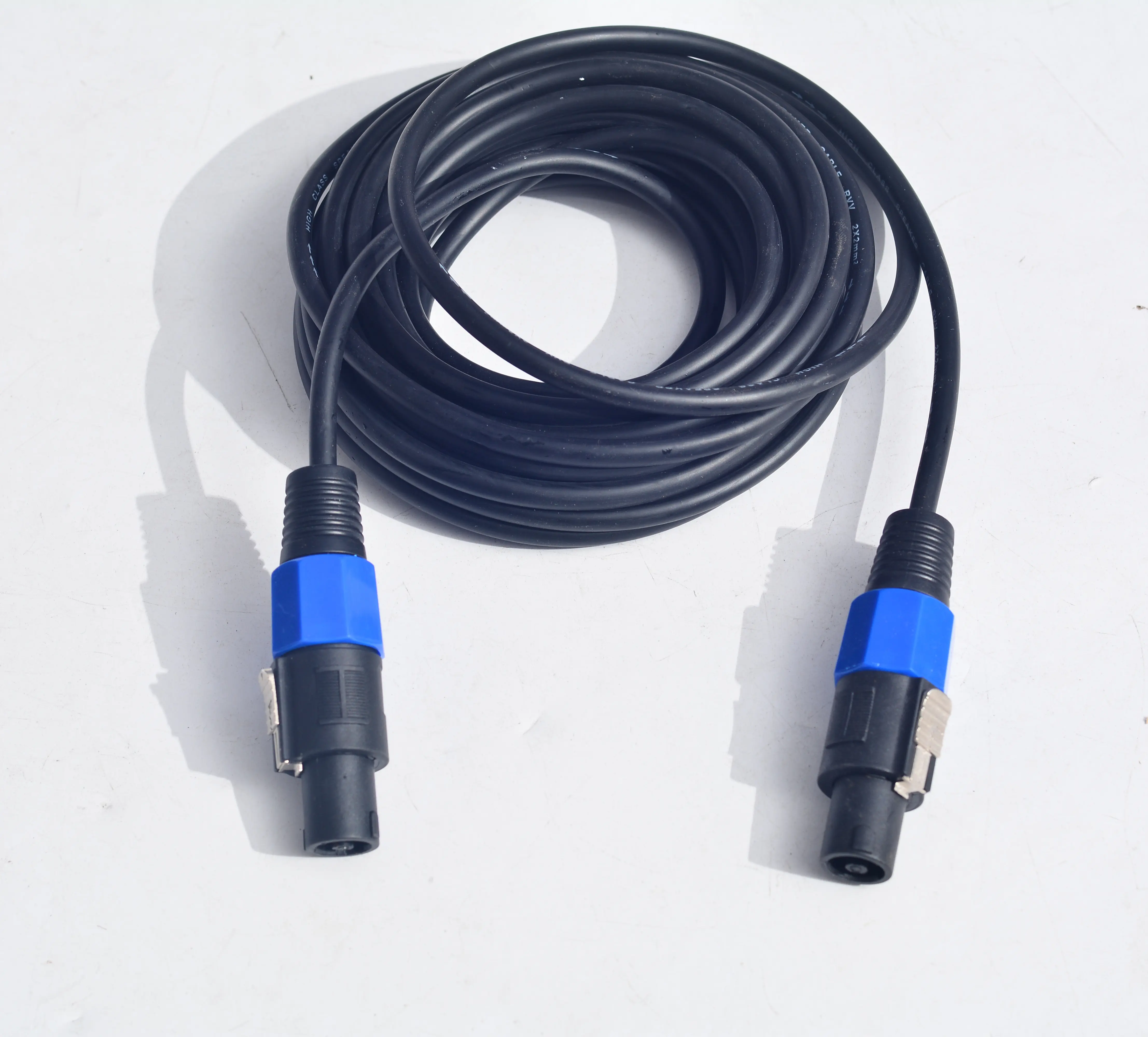 25ft Length Durable Speakon to Speakon Audio Cable, 14AWG Male Twist Lock DJ Wire, Audio Equipment Accessories, Shipped from California