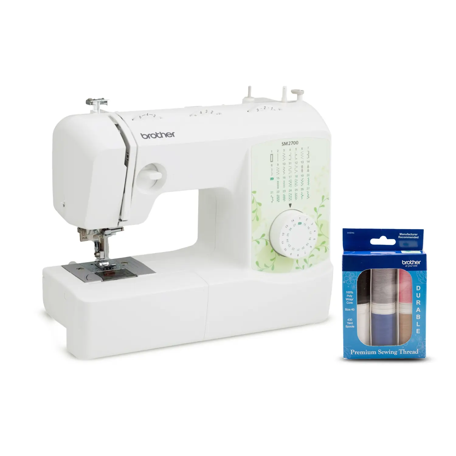 Brother SM2700 27-Stitch Sewing Machine Bundle with 6 pieces of Thread