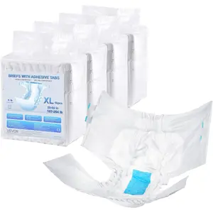 Summervibes VEVOR Adult Briefs with Tabs, Super Absorbent Incontinence Briefs for Men and Women, Disposable Adult Diapers with Leakproof 3D Surround Guard & Wetness Indicator - XL Size, 40 Count (4 Packs of 10)VEVOR Super Brand Day
