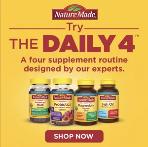 Nature Made New Year Daily 4 Wellness Bundle for Adults – Magnesium, Multivitamin, Probiotics & Fish Oil (4-Pack)