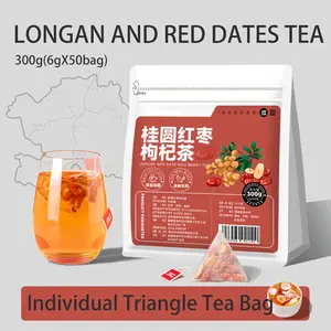Longan, Wolfberry And Red Dates Tea, 50 Packs/300g Health Herbal Tea, Hot Tea In Winter, Gift For Tea Lovers, Goddess Combination Tea Beverage Natural