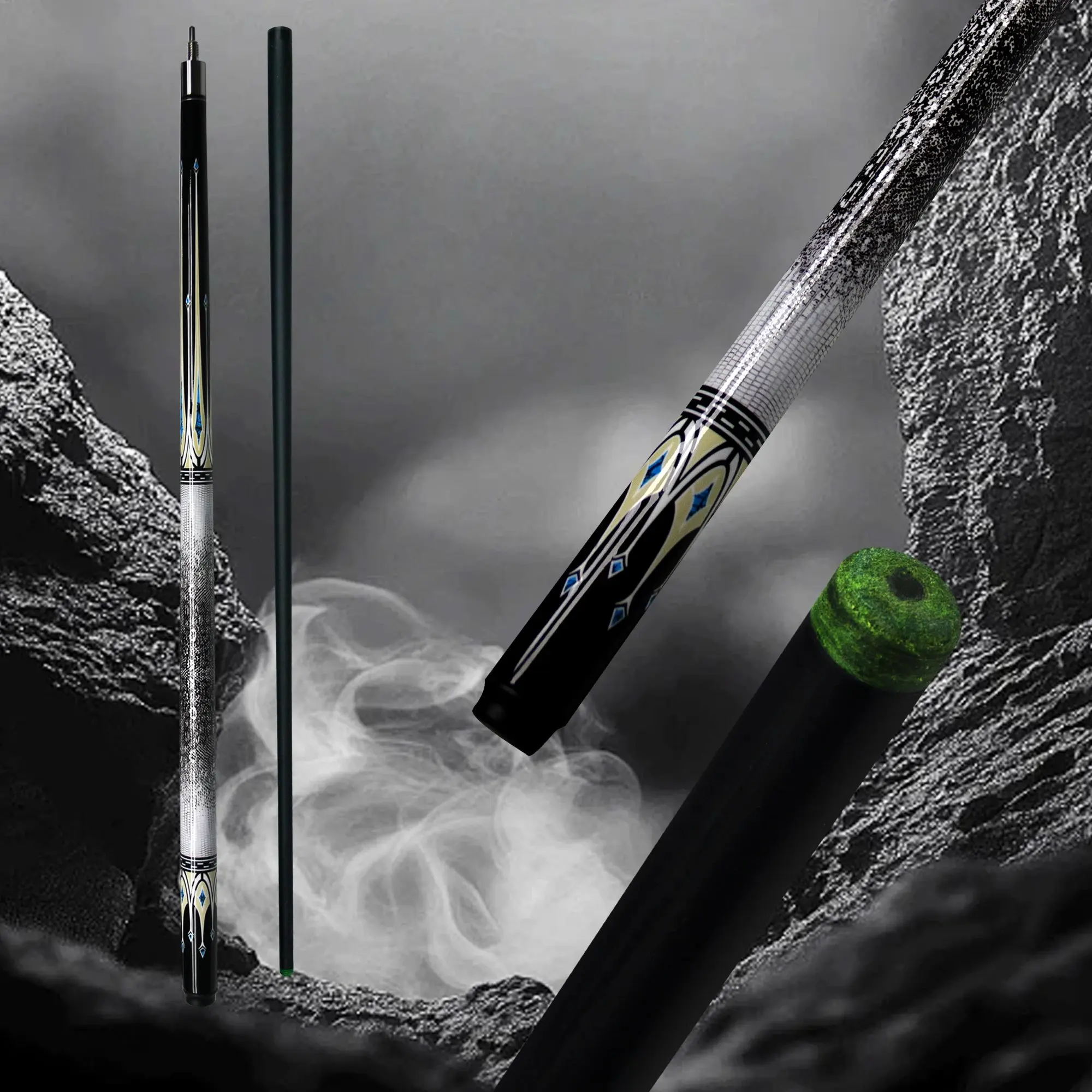 Premium 13mm Carbon Fiber Pool Cue with Quick Connect Joint & Durable Leather Tip