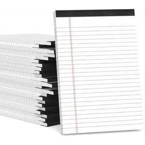 24 Pack Small Legal Pads 5x8 White Note Pads 5x8 College Ruled Paper Tablets for Office 80 GSM Paper Pads Narrow Ruled Legal Pad White Small Notepad 30 Sheets Writing Pad Lined Notepads for Office