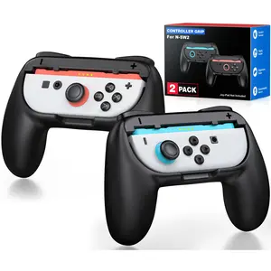 for Switch 2 Joy-Con Grip (2025), Switch 2 Controller Grips for Nintendo Switch 2 Joy-Con, Ergonomic Anti-Slip Hand Grip, Switch 2 Comfort Accessories, 2 Pack (Black)