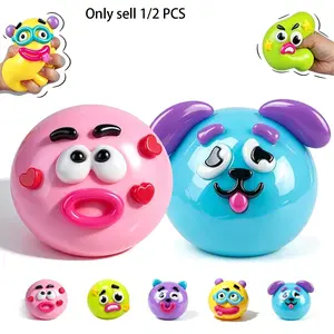 NEW Smushers Squishy Cutie Toy, Funny Face Curiosities Dog Face Swap Squishy Soft Moldable Multisensory Stress Relief for Anxiety Safe Maltose Material Portable Sensory Decompression Party Favors