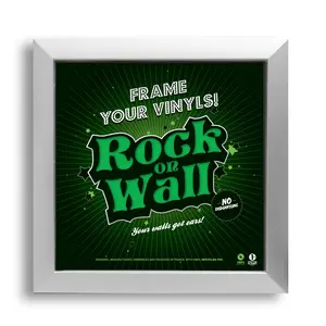 Vinyl Record Wall Display Frame Silver - Awesome gift for Vinyl collector To Display and Protect 33LP on the Wall
