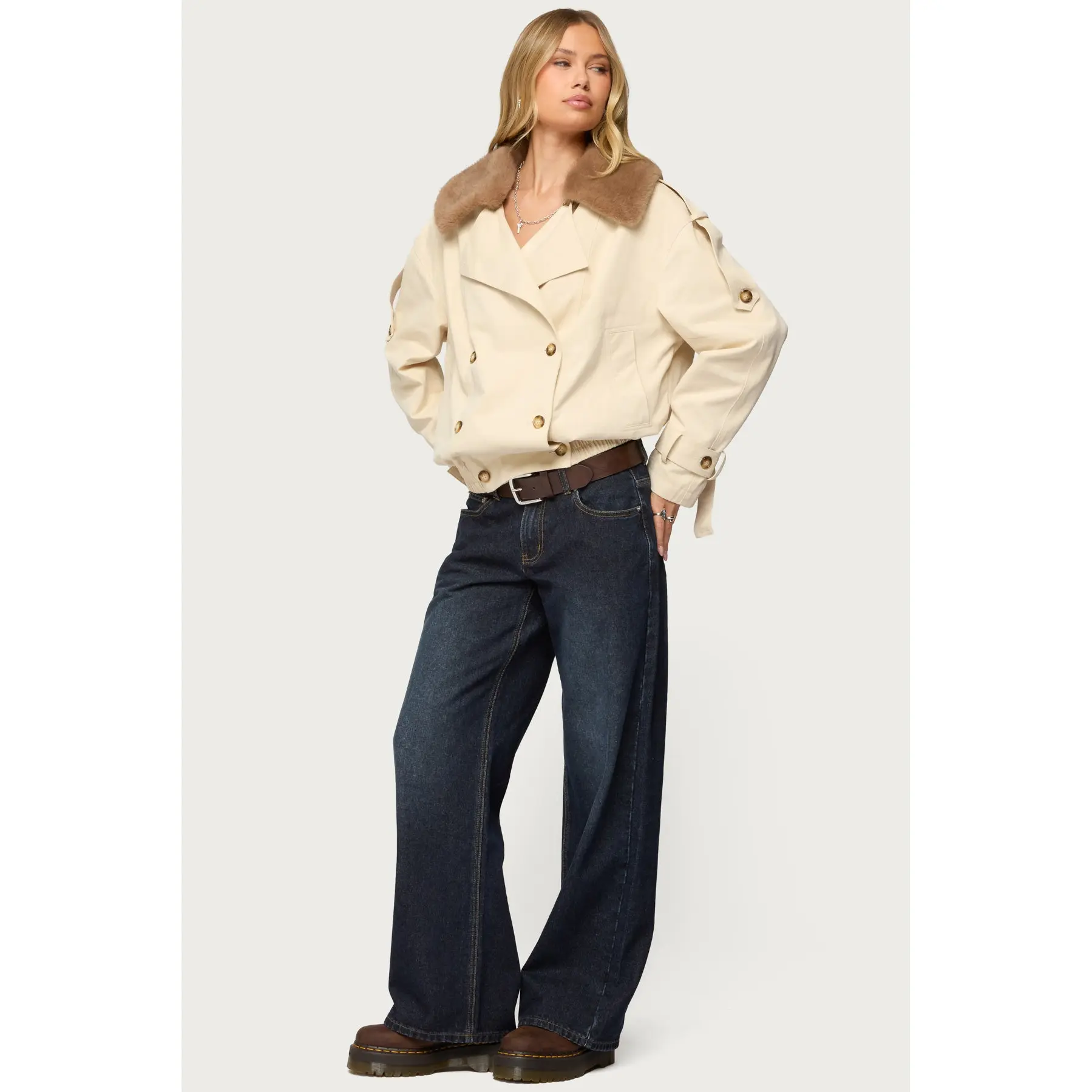 Raelynn Washed Low Rise Baggy Jeans