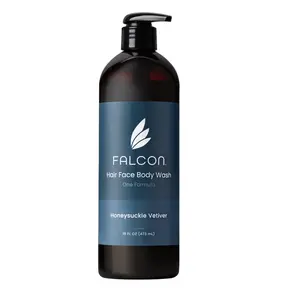 Falcon Personal Care Hair Face Body Wash | 3-in-1 Hydrating Formula, Honeysuckle Vetiver, Salicylic Acid, Paraben & Sulfate Free, Gentle for All Skin Types, 16 fl oz