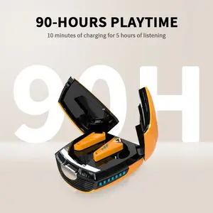 Mokata Beetle Gaming Earbuds - Mechanical Style Wireless Bluetooth Headphones with Noise Reduction, Hi-Res Sound, Rechargeable Battery, Water Resistant for PC/Phone/Sport