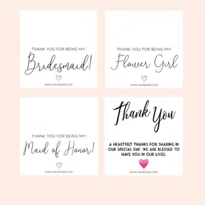 Personalized Junior Bridesmaid & Graduation Cards – Bridesmaids, Flower Girl, Thank You, and Congrats Cards with Gift Packaging