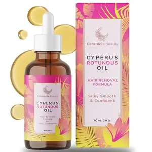 Caramela Beauty Cyperus Rotundus Oil for Natural Hair Reduction - 60ml/2oz