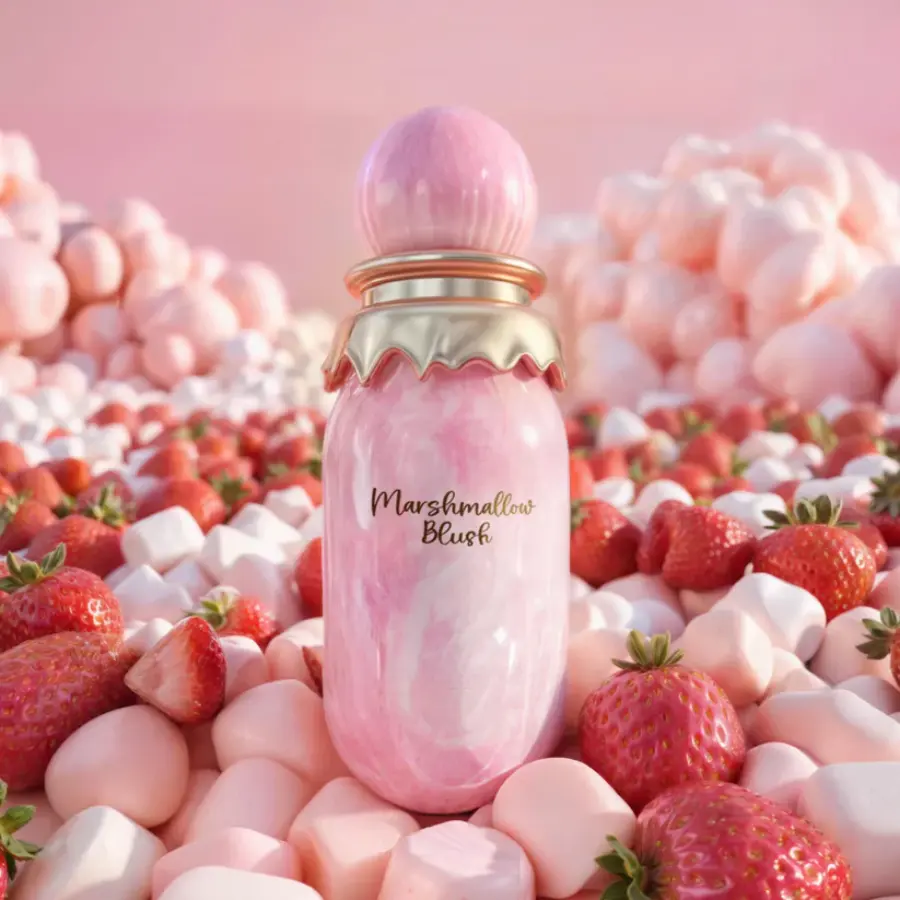 Marshmallow Blush Eau de Parfum for Women, Sweet Gourmand Fragrance Spray with Vanilla, Raspberry & Musk Notes - 100ml / 3.4 fl.oz, Perfumes For Women, Women Perfumes
