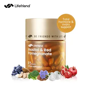 Hormone Balance & PCOS Support Supplement by LIFEFRIEND: Cycle Support for Women with 40:1 Ratio Myo-Inositol & D-Chiro-Inositol & PQQ, Non-GMO Vegan 60 Capsules, Dietary, Healthcare