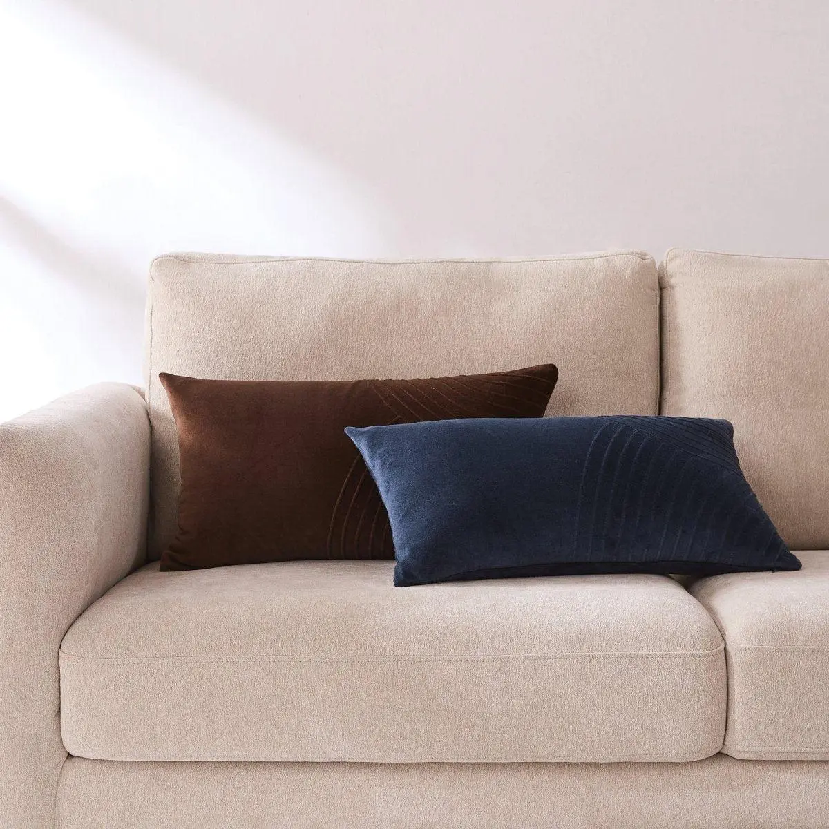 Lush Decor x Chuks Collins Delta Velvet Decorative Pillow Cover 12"L x 22"W All Seasons 100% Cotton with Invisible Zipper for Modern Elegance