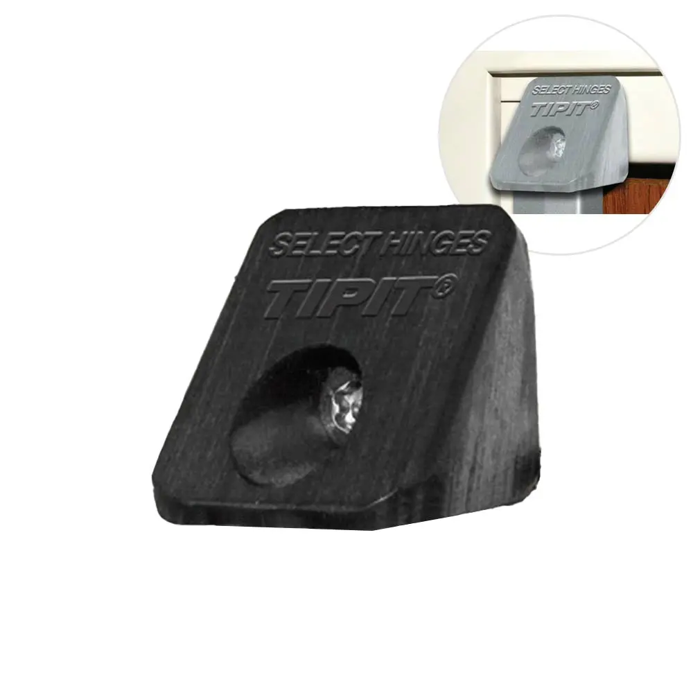 TIPIT Ligature-Resistant Retrofit Door Hinges - Black/Gray Polymer-Aluminium Hospital Door Hardware with Patented Design, Security Screws, Deters Self-Harm, Prevents Hanging for Schools, Correctional Facilities