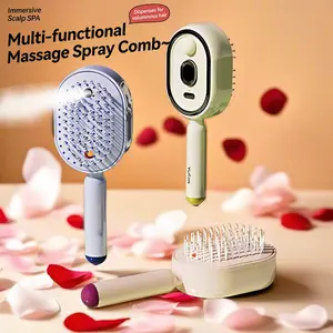 Women's Electric Spray Puff Comb, Scalp Massage + Essential Oil Mist, Anti-Static Hair Brush, Portable Beauty Tool, Daily Care Gift